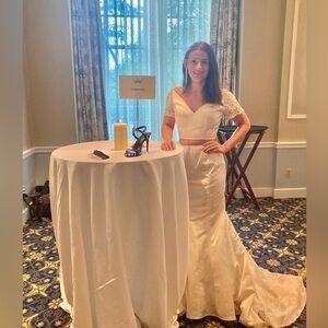 White Two Piece Sherri Hill Prom/ Pageant Gown